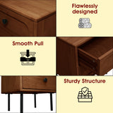 Acacia Savana Mid-Century 2 - Drawer Solid Wood Nightstand