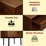 Acacia Savana Mid-Century 2 - Drawer Solid Wood Nightstand