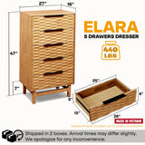 Acacia Elara Dresser with 5 Drawers for Stylish Storage Solutions