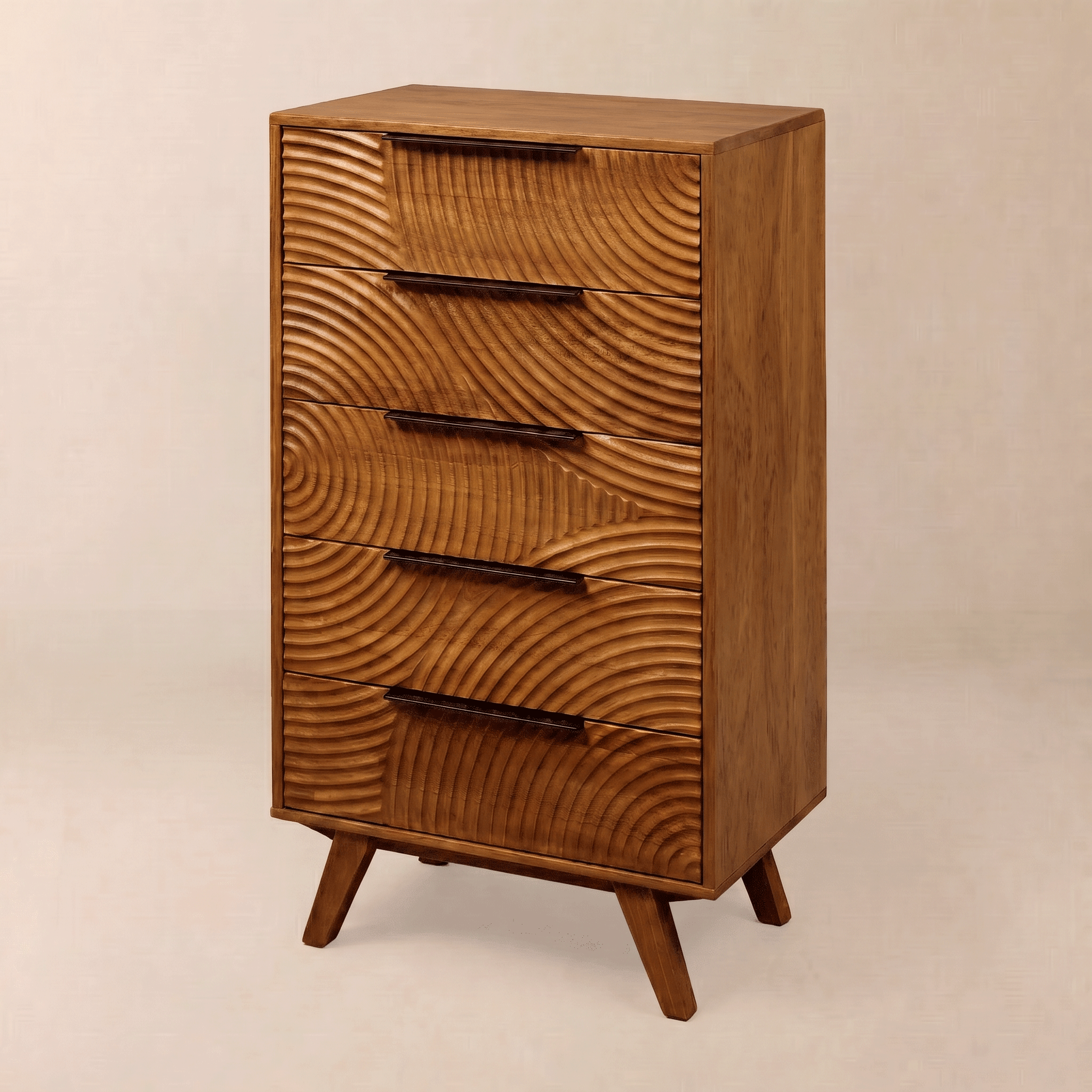 WoodSpire Harmony Solid Wood Dresser with 5 Drawers