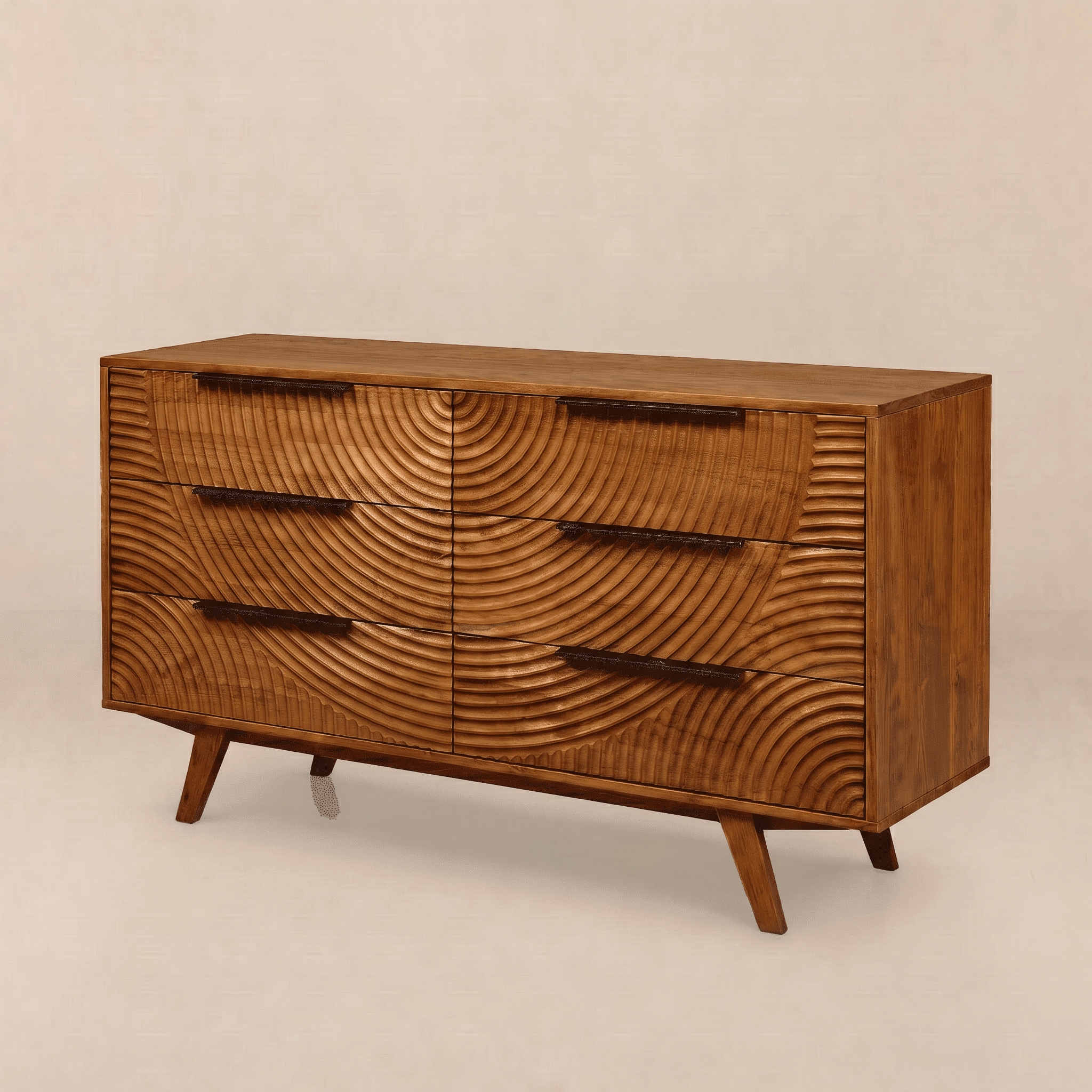 WoodSpire Harmony Solid Wood Dresser with 6 Drawers