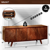 Acacia Harmony TV Stand with Storage for TVs up to 80 Inches