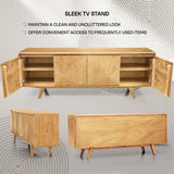 Acacia Harmony TV Stand with Storage for TVs up to 80 Inches