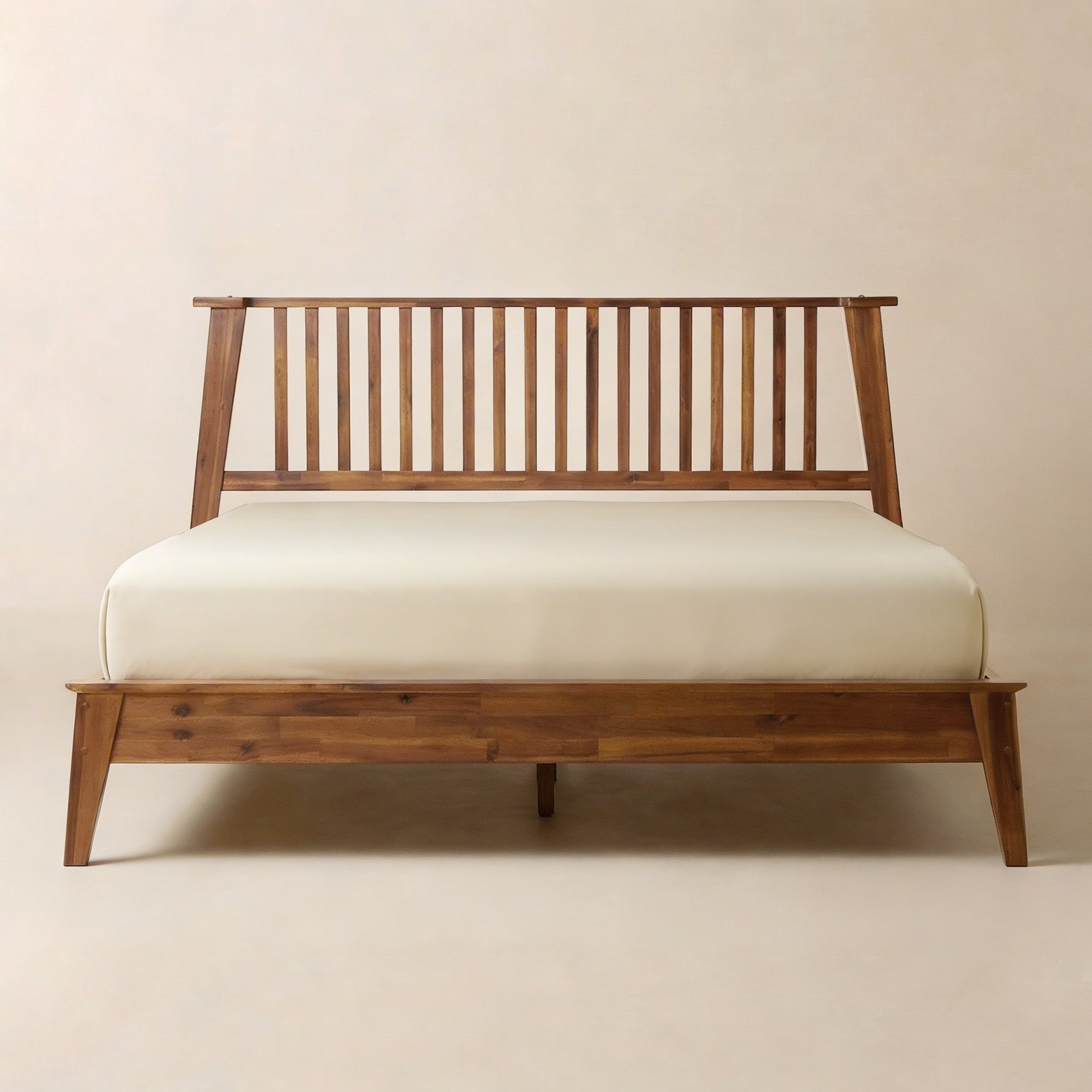 [Buy 1 Get 1] WoodSpire Kaylin Solid Wood Bed Frame & Nightstand