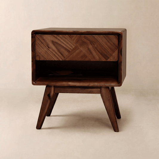 WoodSpire Laden Handcrafted Solid Wood Nightstand