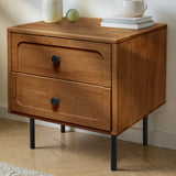 Acacia Savana Mid-Century 2 - Drawer Solid Wood Nightstand