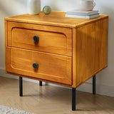 Acacia Savana Mid-Century 2 - Drawer Solid Wood Nightstand