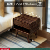 Rorns Laden Nightstand with Drawer - Stylish and Functional Bedroom Storage