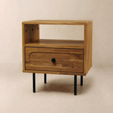 WoodSpire Savana Solid Wood Single-Drawer Nightstand