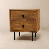 WoodSpire Savana Solid Wood 2-Drawer Nightstand