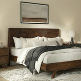 Acacia Harmony Solid Wood Platform Bed Frame with Headboard