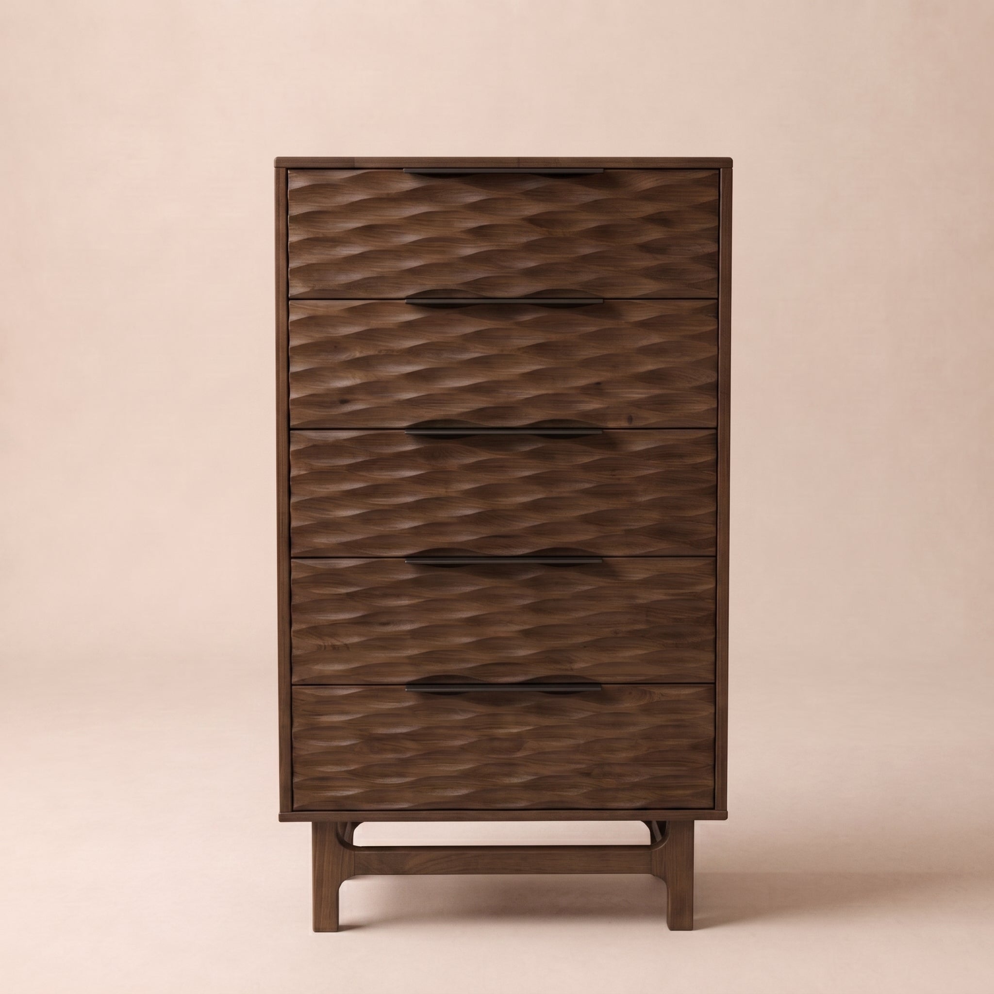WoodSpire Elara Solid Wood Dresser with 5 Drawers