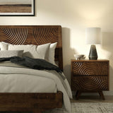 Acacia Harmony Solid Wood Platform Bed Frame with Headboard