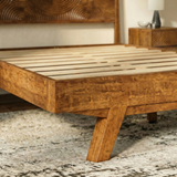Acacia Harmony Solid Wood Platform Bed Frame with Headboard